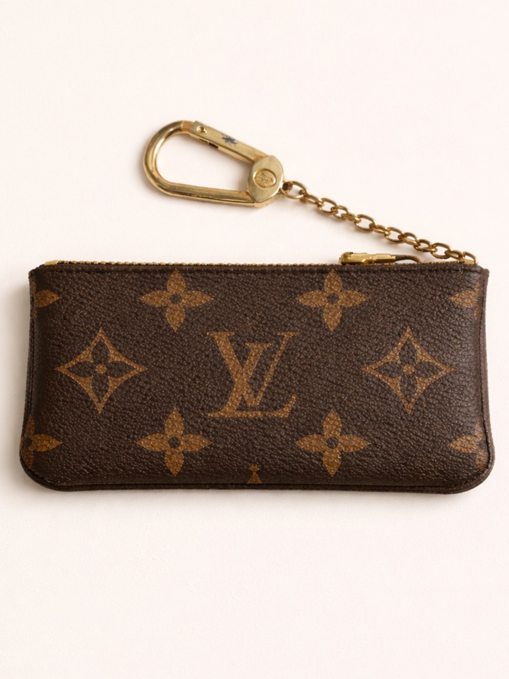 Louis Vuitton Monogram Pochette Clés Key Pouch Coin Card Holder - Picture 2 of 3
